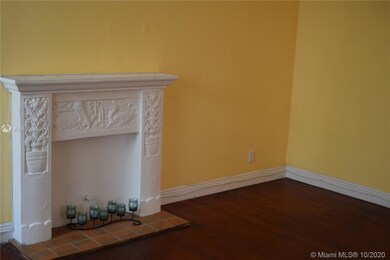 Ornate Art Deco fireplace.