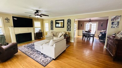 Spacious living room with gorgeous hardwood floors
