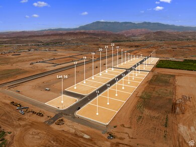 Overview of rural landscape with a mountainous background