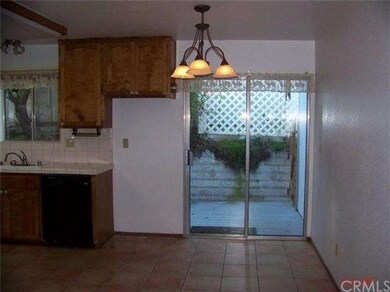 Dining area with slider to the outside.