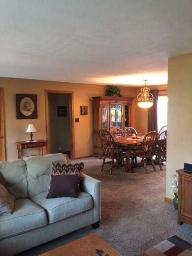 Dining Room flows into the spacious living room