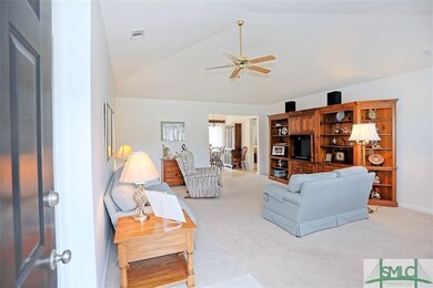 Living Room with vaulted ceiling