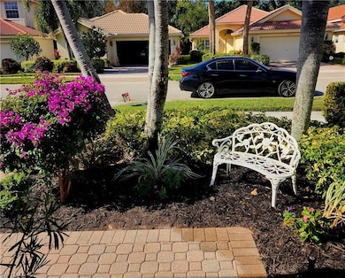 perfectly positioned bench greets your guests