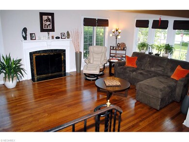 SUNNY LIVING ROOM FEATURES A MARBLE FIREPLACE & MA