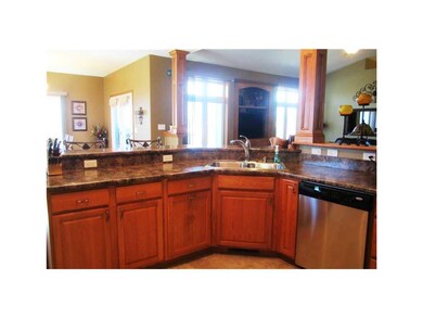 Kitchen. Windows allow an abundance of natural lig
