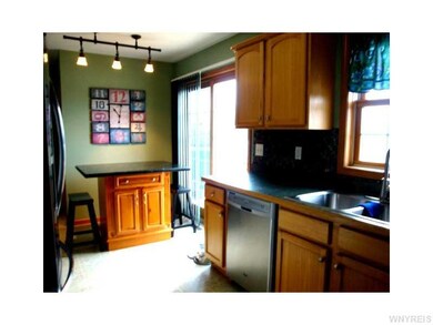 Kitchen. This kitchen has hickory cabinets.  New S