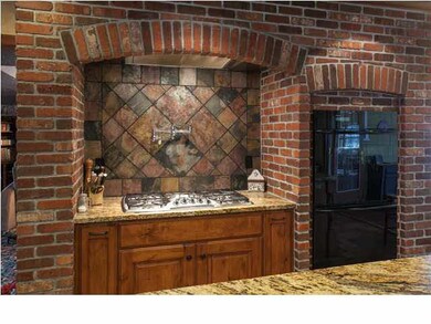 Gorgeous five-burner gas cook top, pot filler, dou