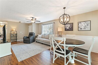 Dining area open to living room and kitchen, new s