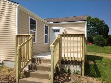 newly redone front porch/patio area