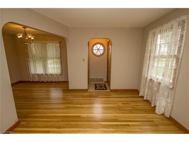 View from living room into dining room