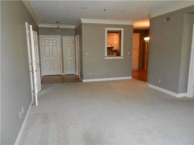 The living room as viewed from the windows. To the