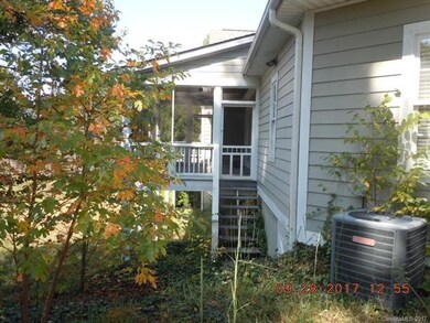 Screened deck.