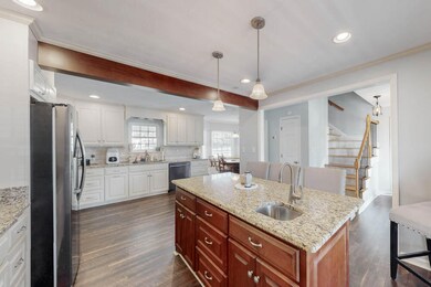 Kitchen With Wood Beam