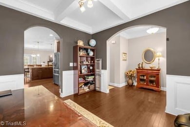 side view looking into entry way