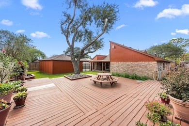 Expansive deck perfect for entertaining and relaxation. Table is not built in!
