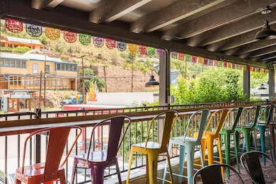 Outdoor seating facing Tombstone Cyn