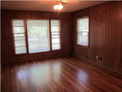 Living room with hardwood floors