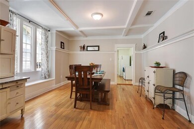 Spacious Dining room with seating for a crowd, bea