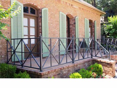 Decorative wrought iron railing