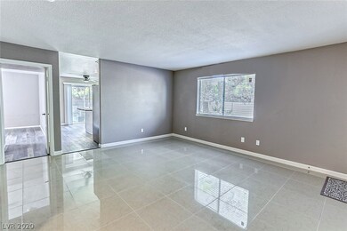 Entry into Living Room with new ceramic tile and t