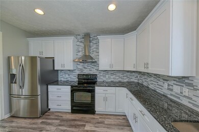 Stainless steel refrigerator and range hood/vent.