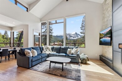 Living room featuring light wood finished floors,