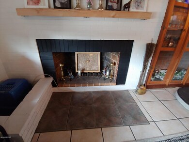 Wood burning fireplace