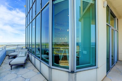 Part of the beachfront balcony with gorgeous views
