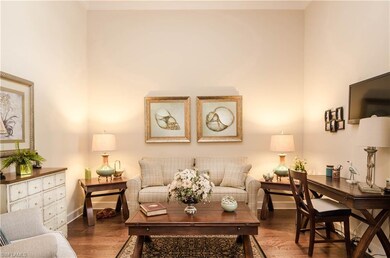 Office/Den with hardwood flooring