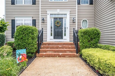 Exterior view front entry of home