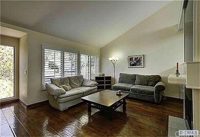 Living room with plantation shutters