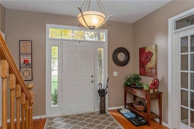 Lovely foyer, shoes are not worn in this home.