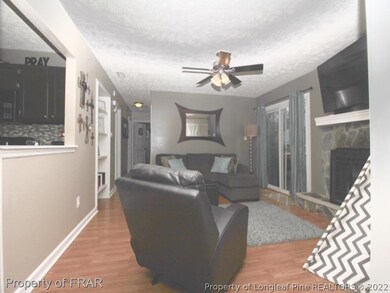 Living Room w wood fireplace