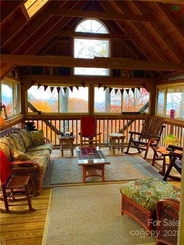 Vaulted beamed outdoor room