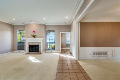View of living room and hallway