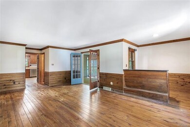 Family room with wet bar.
