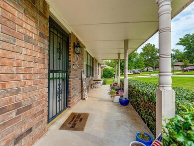 View of covered porch