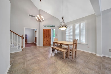 The formal dining room at the entrance is a flexib