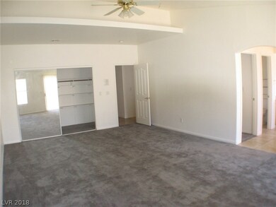 Master suite with 2 walk in closets