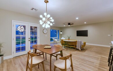 French Doors Open to Patio