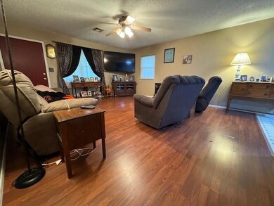 Living room featuring hardwood / wood-style floors