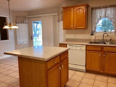 Center island adds extra prep space and additional