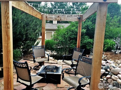 Beautifully lit fire pit area