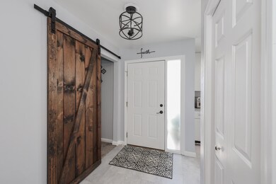 Sliding barn door for privacy upstairs