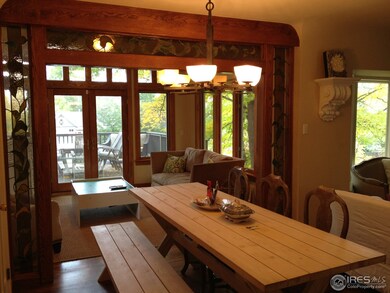 Dining opens to family room