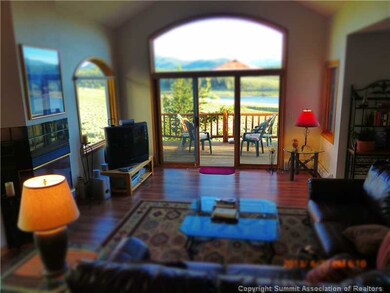 Living Room. Large living room with vaulted ceilin