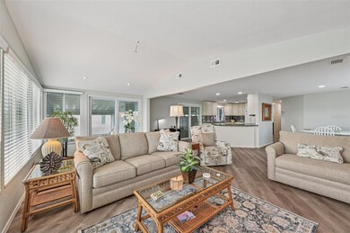 Living room, kitchen, dining room