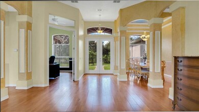 Double Glass front entry doors!  View from Formal 