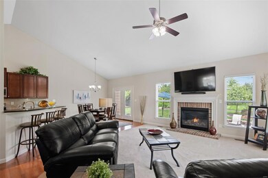 Soaring vaulted ceilings and an open floor plan make the main living area feel spacious!