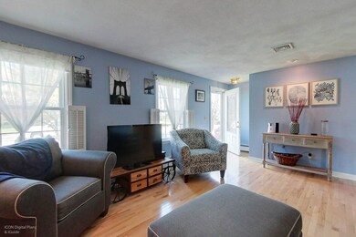 The living room is bright & sunny!